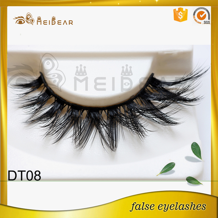 Handmade 3D faux mink eyelash with custom box  cruelty free
